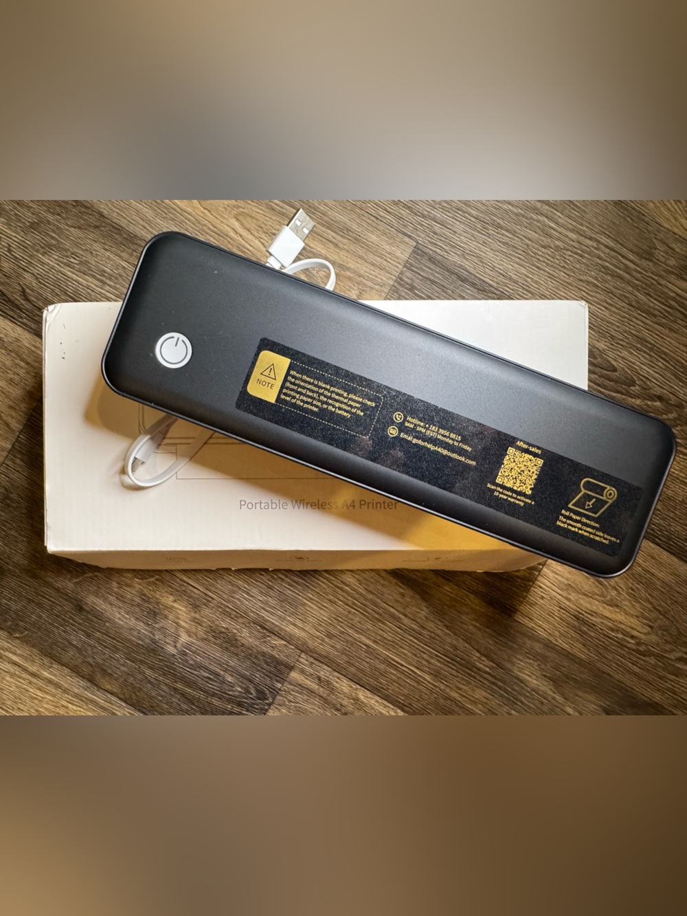 Black Portable Thermal Printer